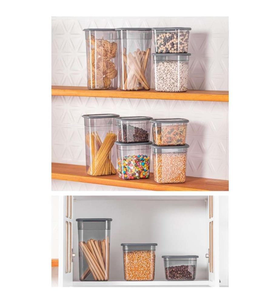 Set di contenitori (12 pezzi) - Antracite