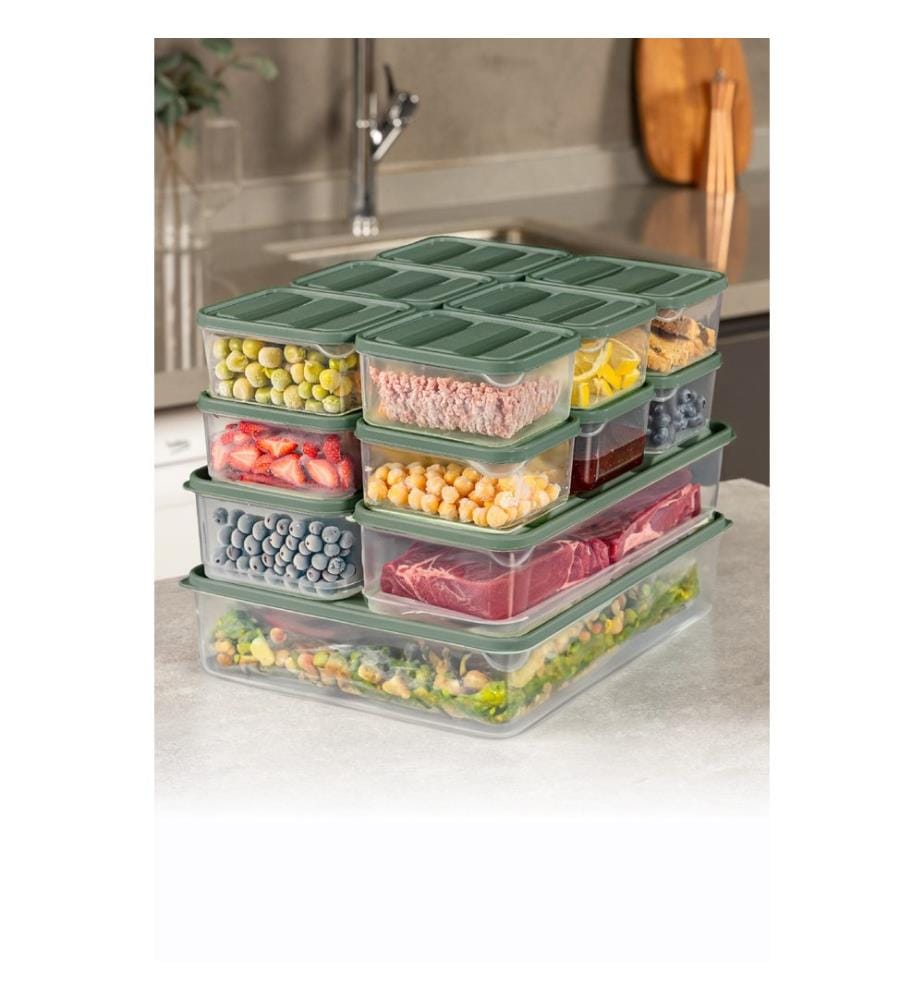 Set di contenitori (15 pezzi)  - Verde