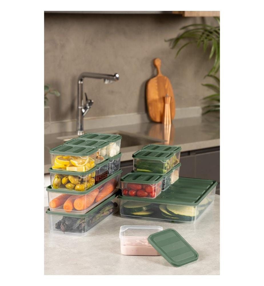 Set di contenitori (15 pezzi)  - Verde