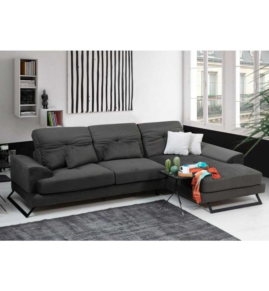 Canapé d'angle Frido  -  Anthracite