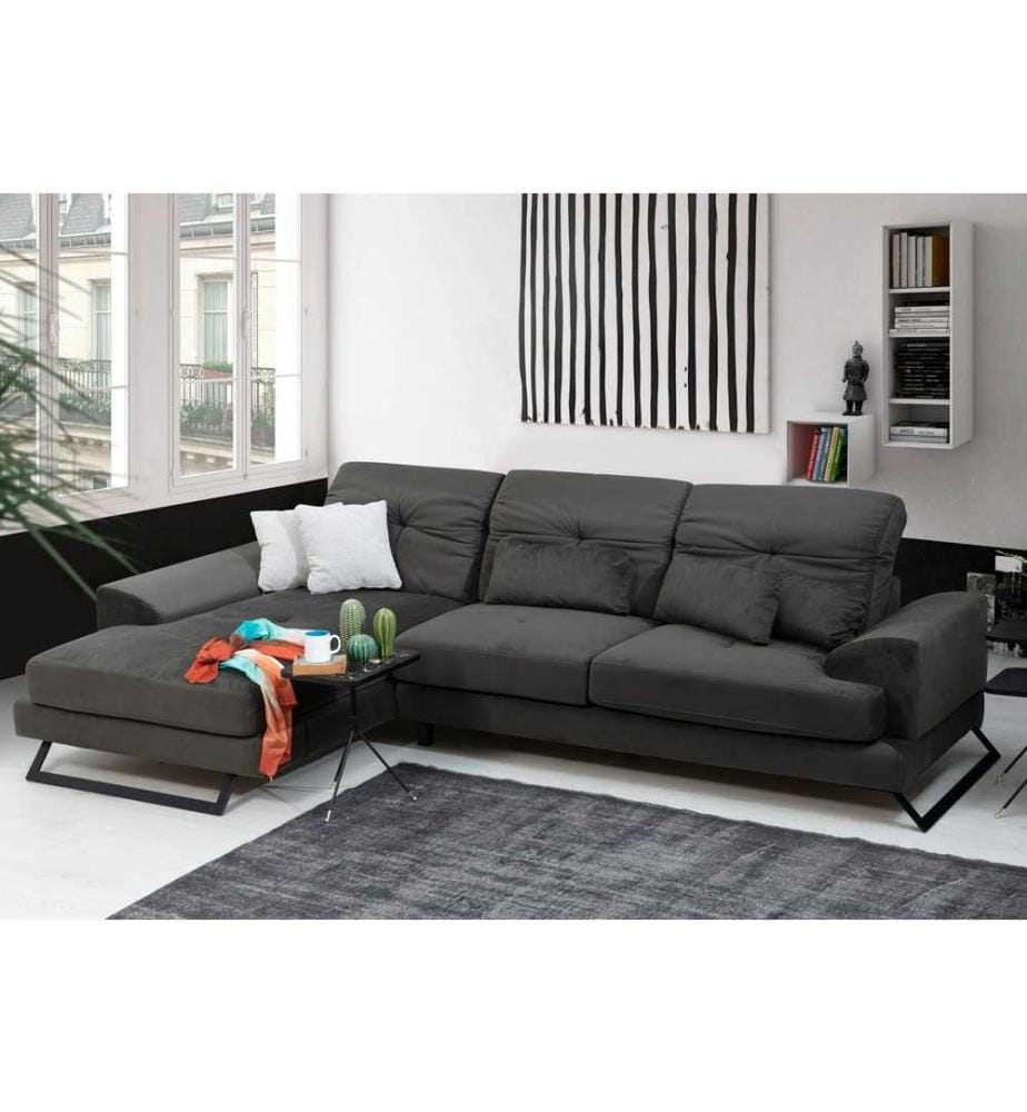 Canapé d'angle Frido  -  Anthracite