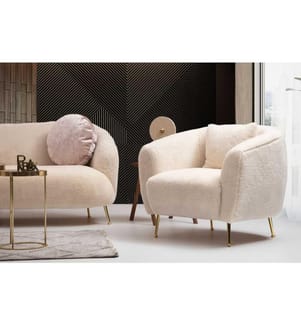 Fauteuil Istiridye Wing - Beige