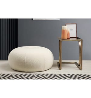 Pouf Tina - Blanc bouclette