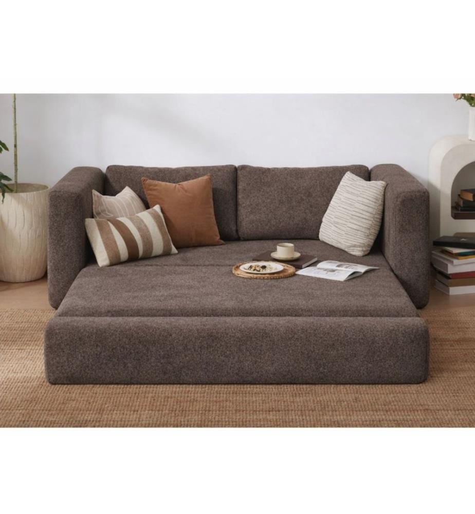 Canapé-lit 2 places Wello Double - Marron