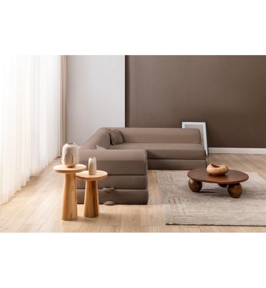 Canapé-lit d'angle Legom Eco - Beige