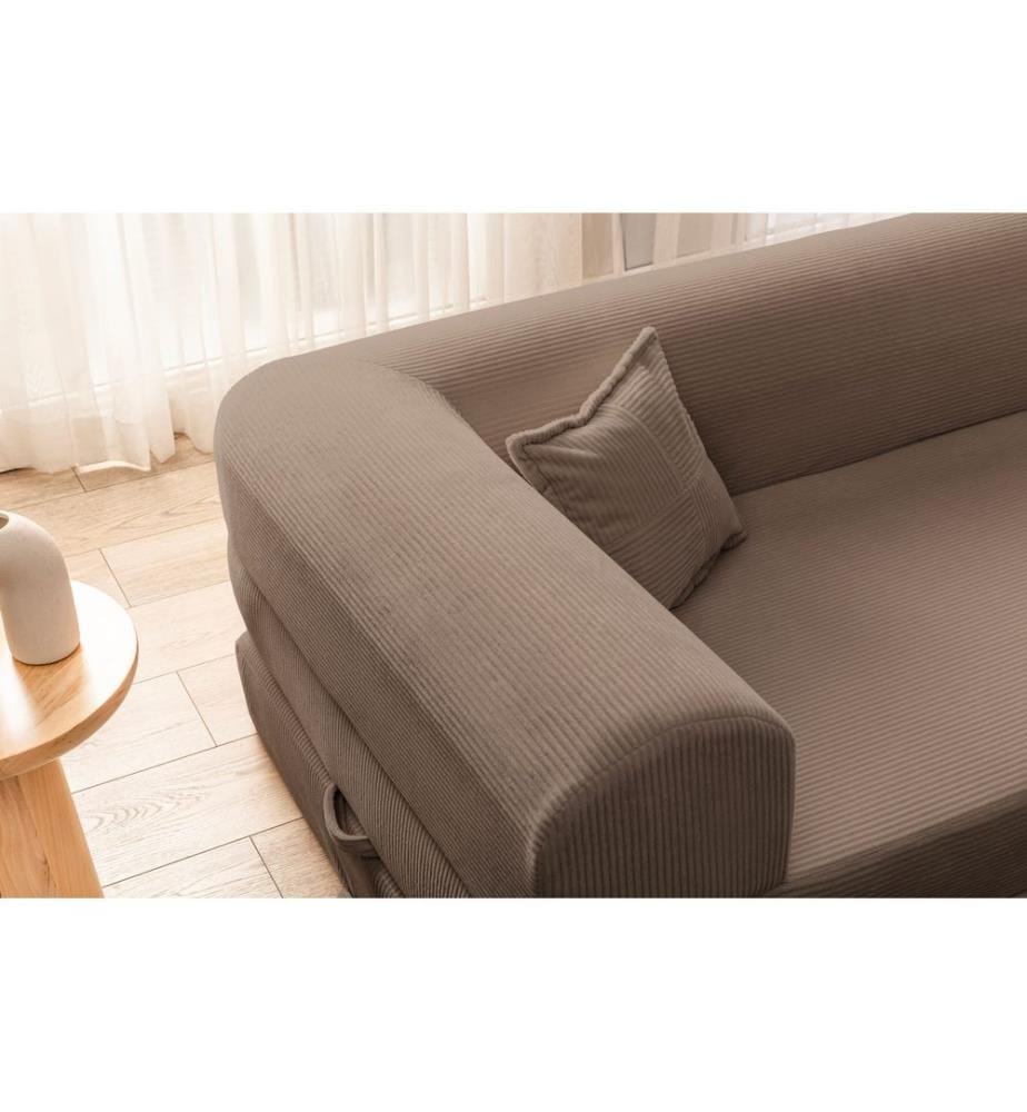 Canapé-lit d'angle Legom Eco - Beige