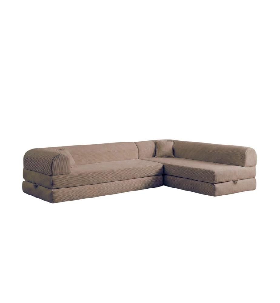 Canapé-lit d'angle Legom Eco - Beige