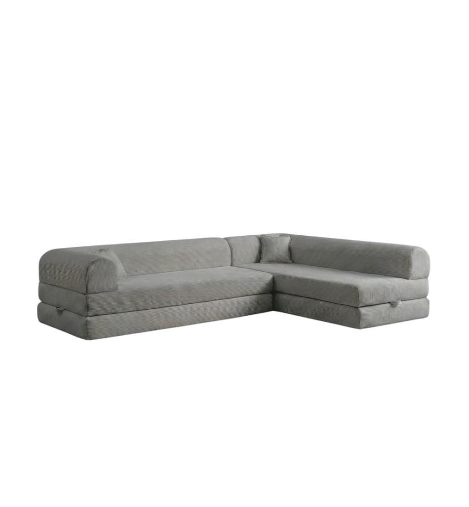 Canapé-lit d'angle Legom Eco - Gris Clair
