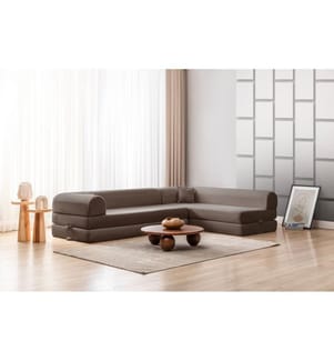 Canapé-lit d'angle Legom Eco - Marron