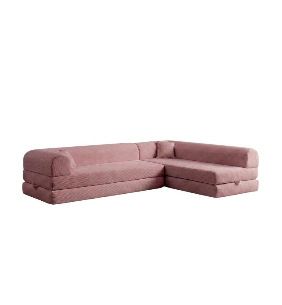 Canapé-lit d'angle Legom Eco - Rose