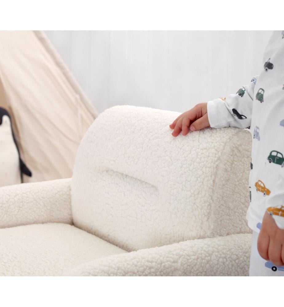 Chaise Wing pour enfant Cobie Teddy - Blanc