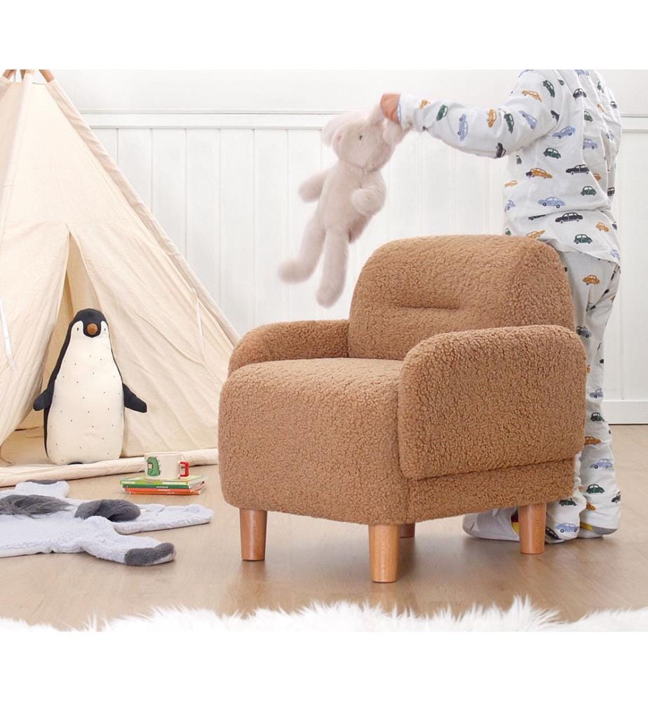 Chaise Wing pour enfant Cobie Teddy - Marron