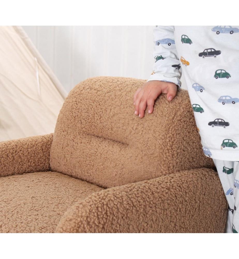 Chaise Wing pour enfant Cobie Teddy - Marron