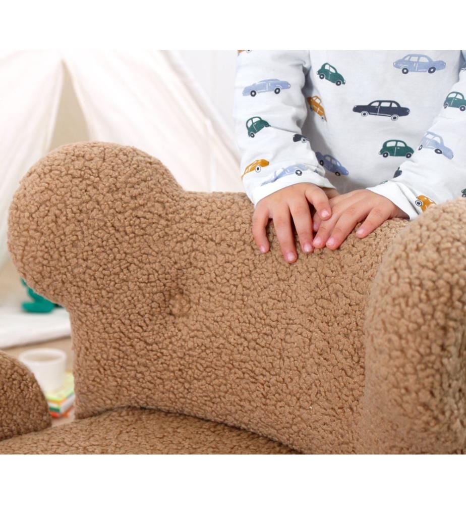 Chaise Wing pour enfant Juano Teddy - Marron