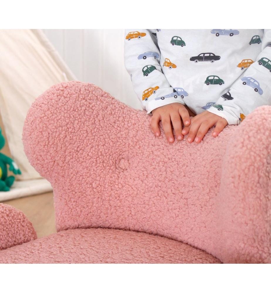 Chaise Wing pour enfant Juano Teddy - Rose