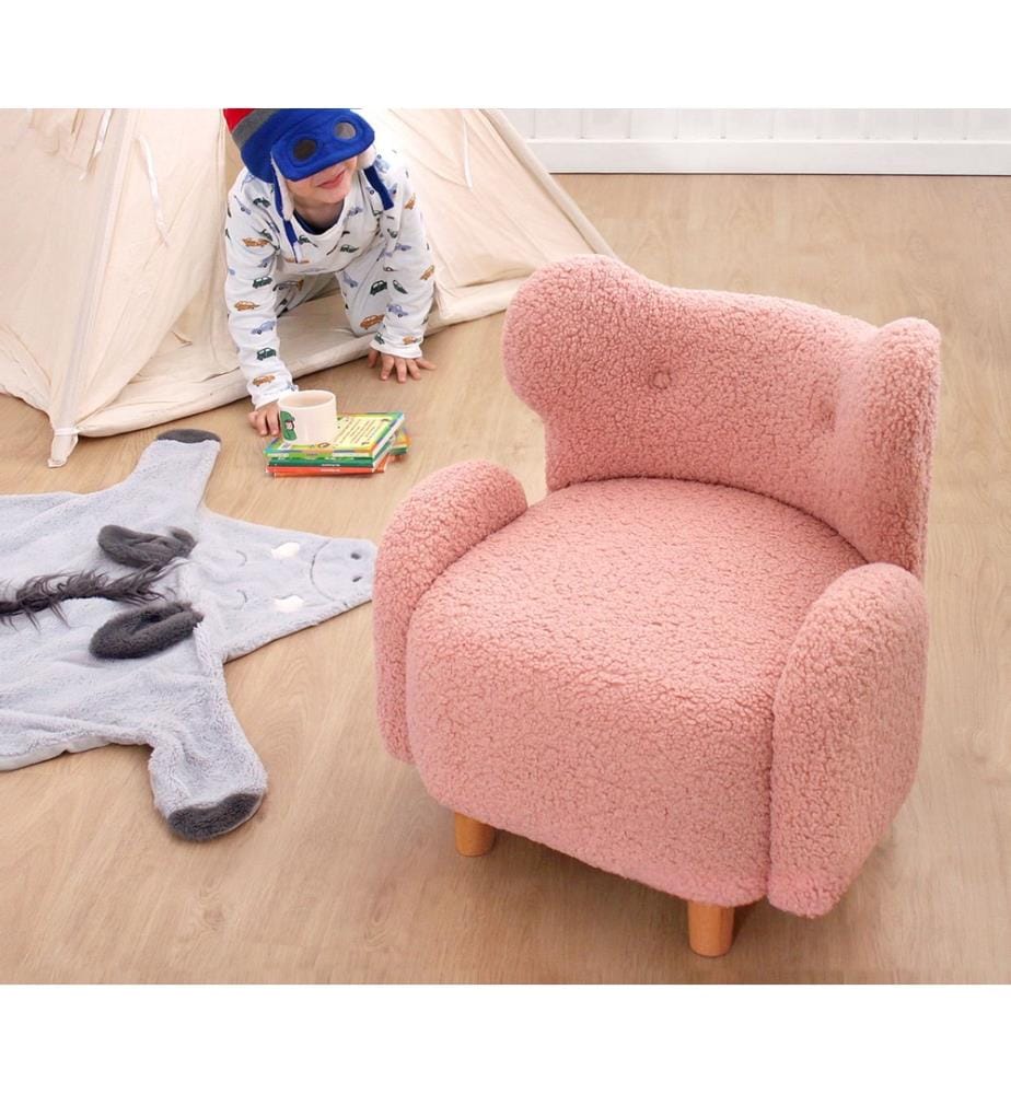 Chaise Wing pour enfant Juano Teddy - Rose