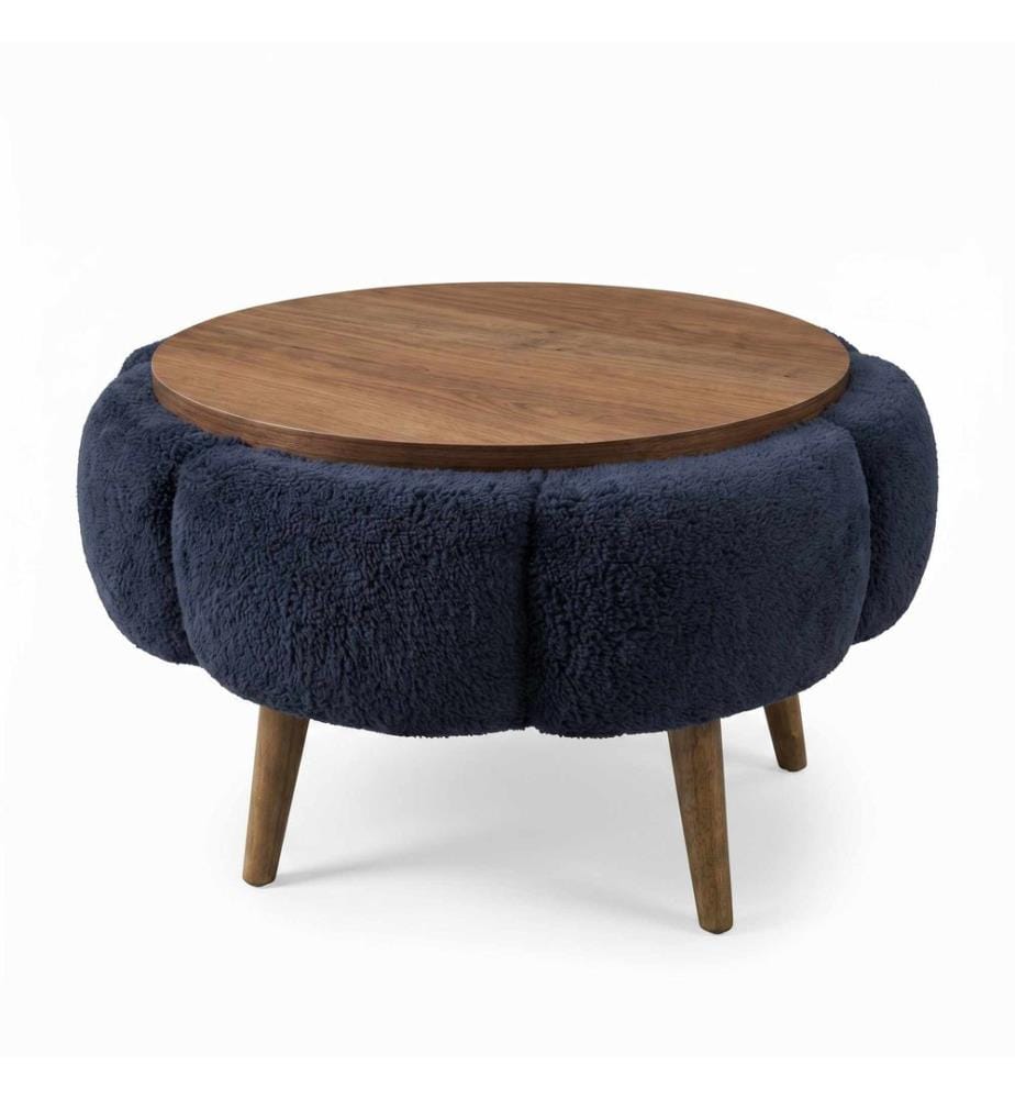 Table basse Papatya - Anthracite et Noyer