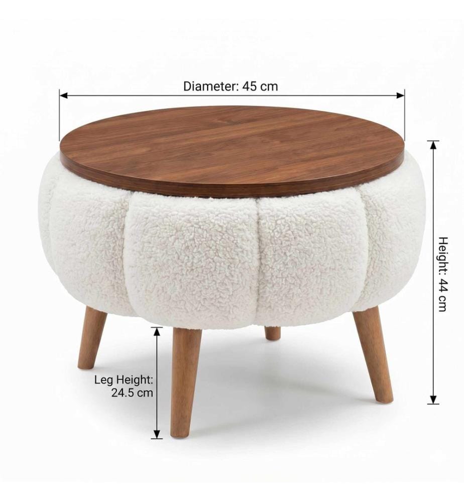 Table d'appoint Papatya - Blanc
