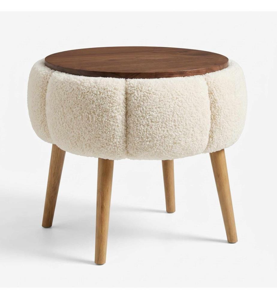 Table d'appoint Papatya - Crème