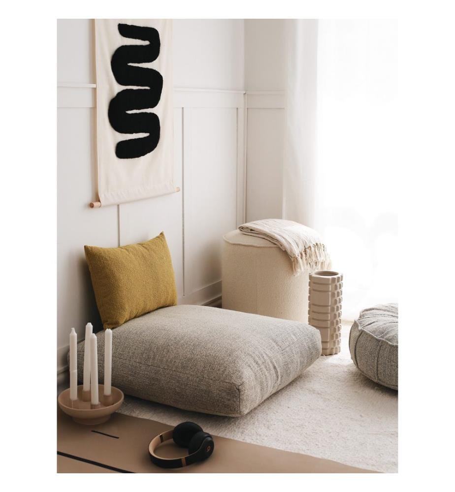 Coussin, gris, tissu : 100% Teddy