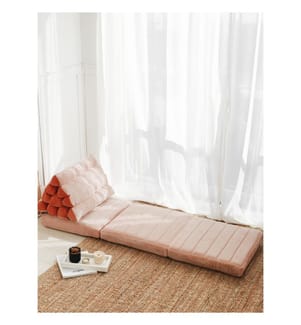 Coussin, rose, tissu : 100% velours