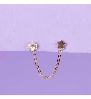 Ohrringe Royal - Gelbgold 375/1000 und Zirkonium