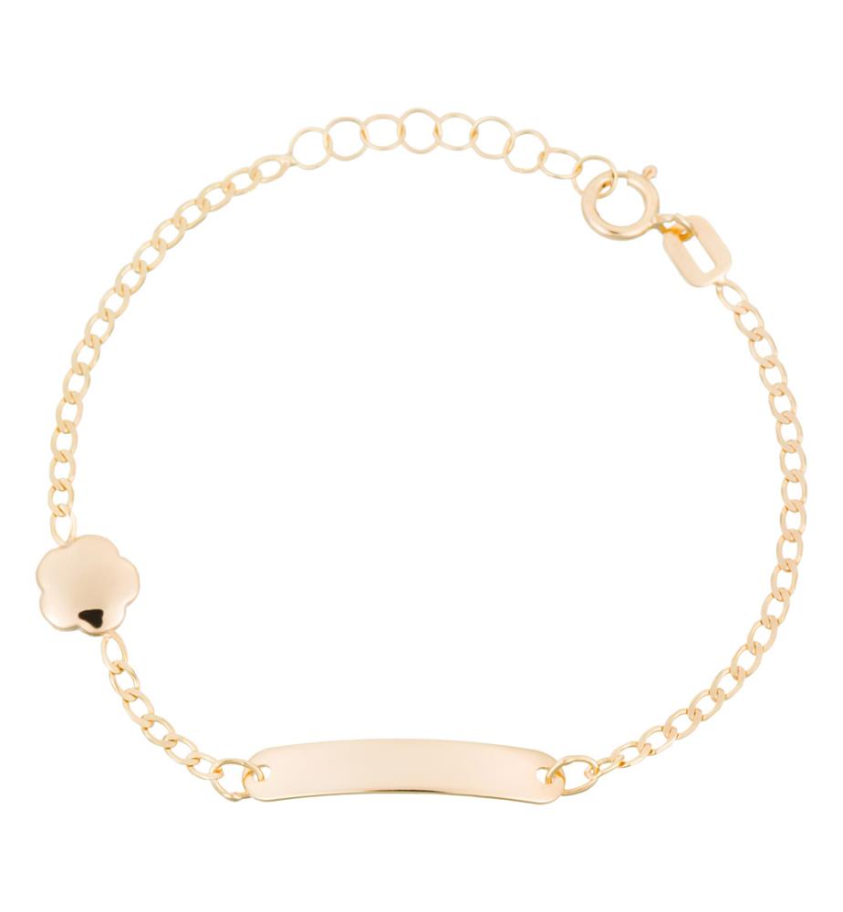 Kinder-Gurmetarmband Vergoldete Stange - Gelbgold 375/1000