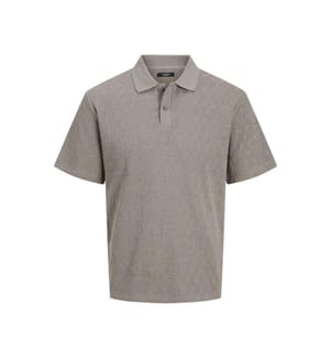 Poloshirt Jacquard - Grau