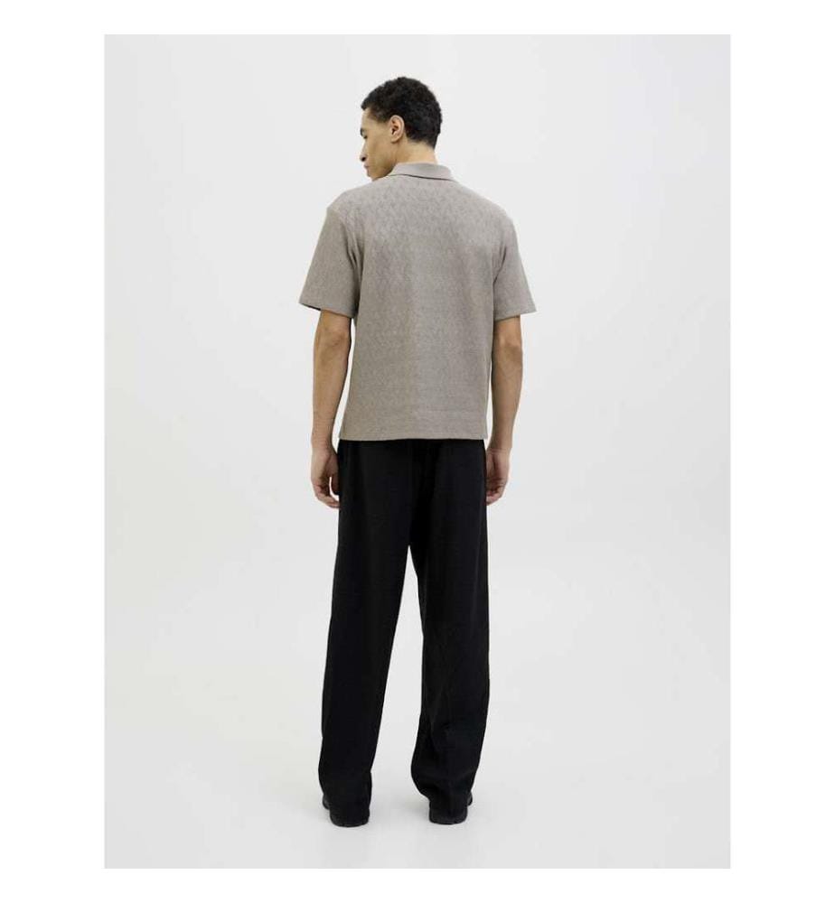 Poloshirt Jacquard - Grau