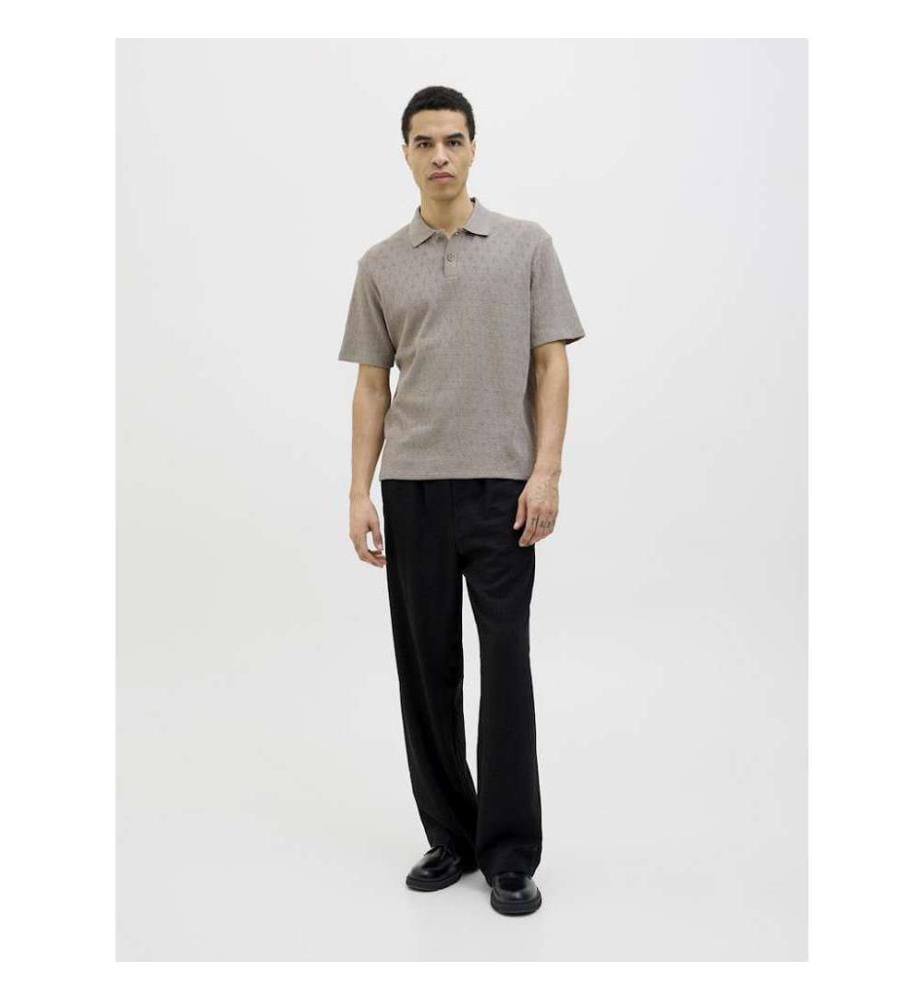 Poloshirt Jacquard - Grau