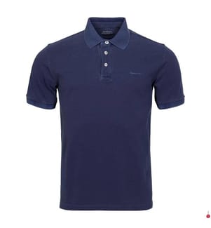 Sunfaded Polo-Shirt - Persianerblau