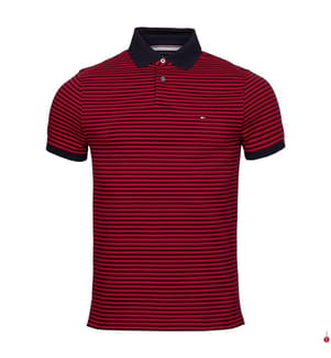 Poloshirt Regular Fit - Schwarz und Rot