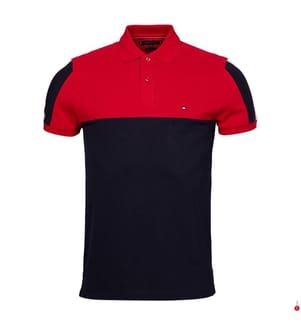Colorblock-Polo - Wüstenhimmel