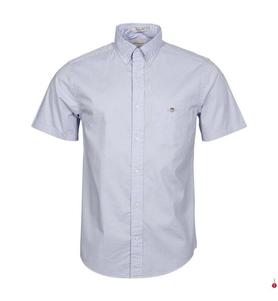 Popeline-Hemd Classic Fit - Hellblau