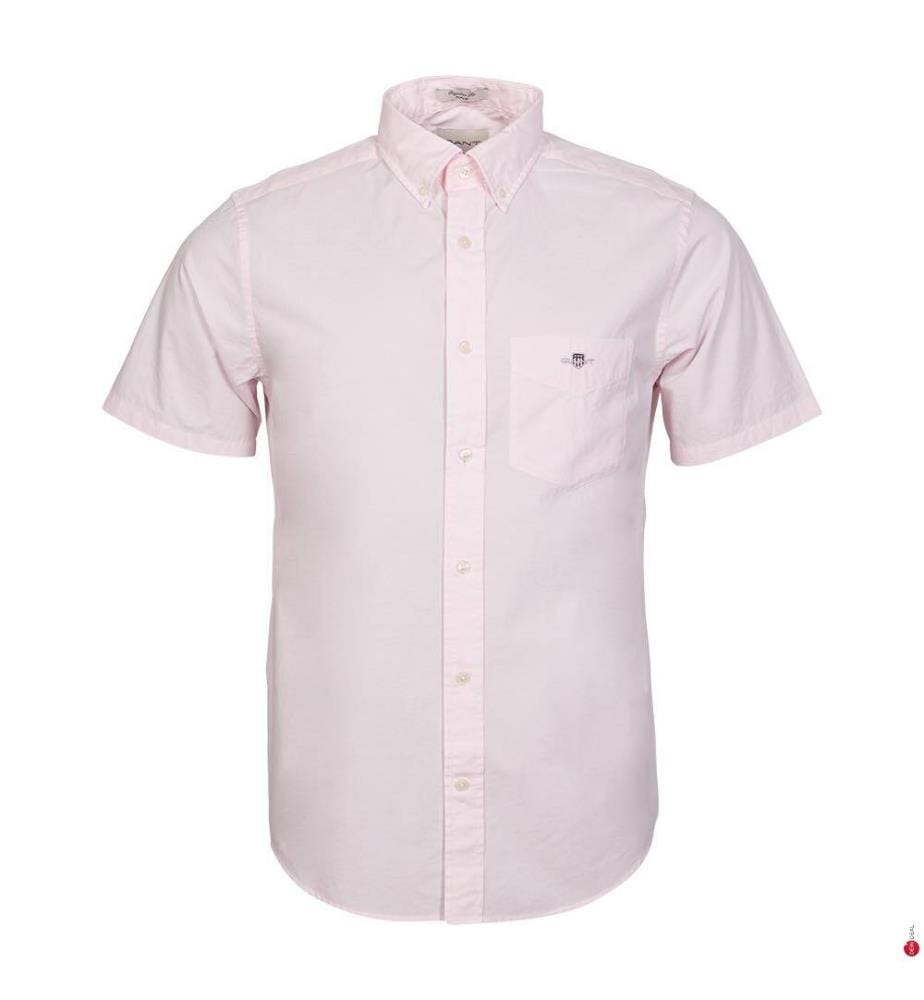Popeline-Hemd Classic Fit - Blassrosa