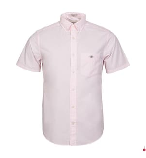 Popeline-Hemd Classic Fit - Blassrosa