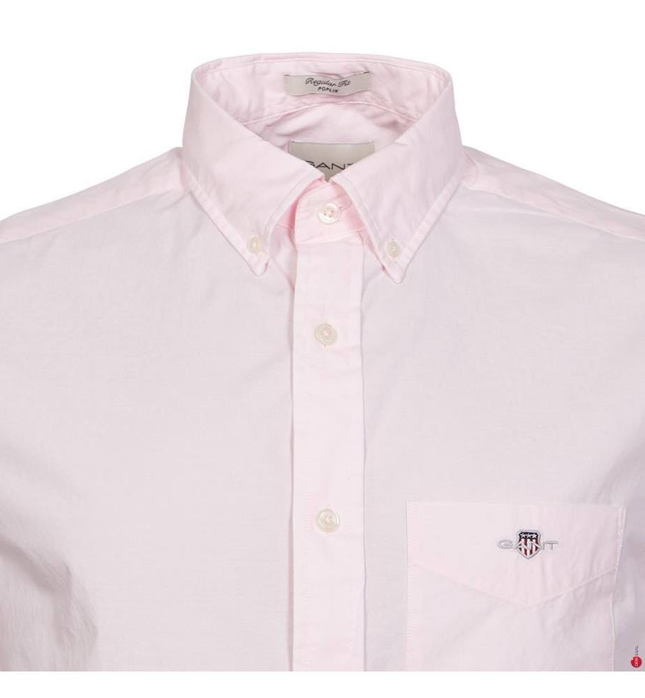 Popeline-Hemd Classic Fit - Blassrosa