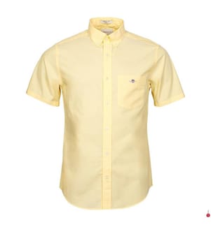 Popeline-Hemd Classic Fit - Banana Yellow