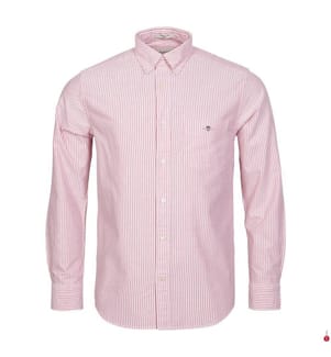 Oxford Classic Fit Streifenhemd - rubinrot