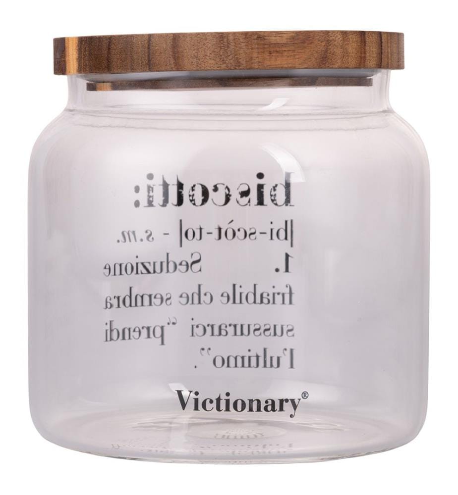 Victionary Cookie Jar Glass/Acacia 1900ml - Transparent + Bois naturel