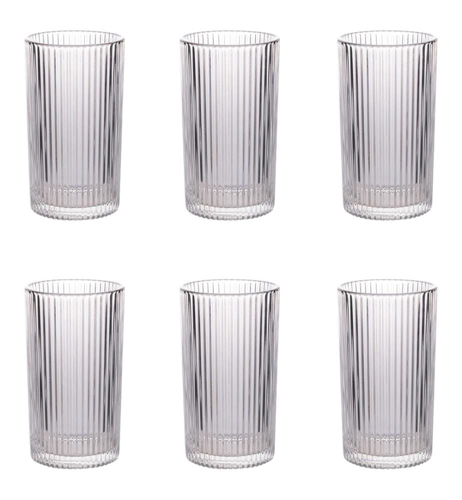 6er-Set zylindrische Trinkgläser, 405 ml