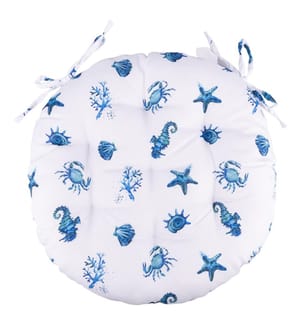 Aqua Rundes Stuhlkissen 42 cm