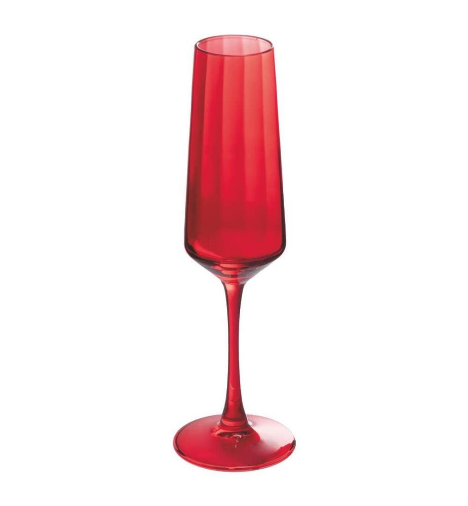 Optic 6er Set Glasflöten 250ml Rot