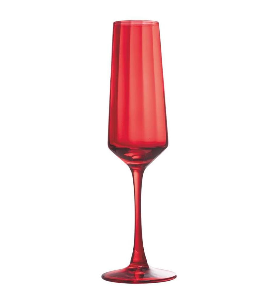 Optic 6er Set Glasflöten 250ml Rot