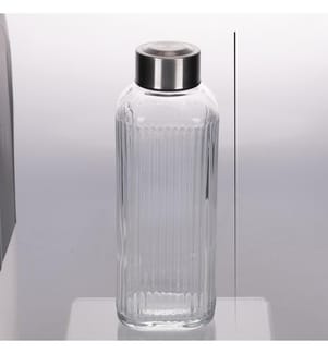 Satz von 3 Bottiglia In Vetro Trasparente 1Lt H.24Cm