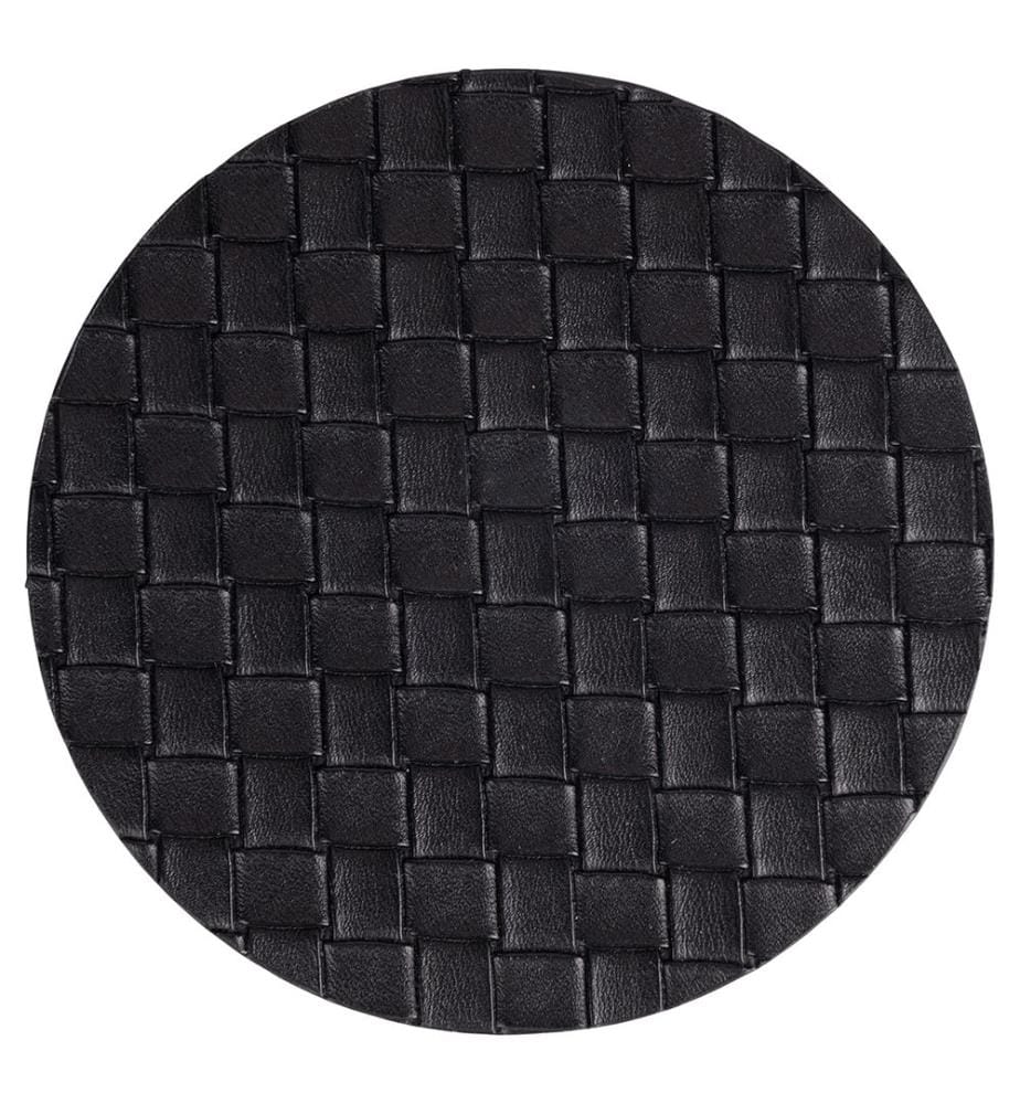 Horeca Set de 6 sous-verres noirs tissés D10cm