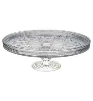 Support à gâteaux - 30 cm / Baroque / Transparent