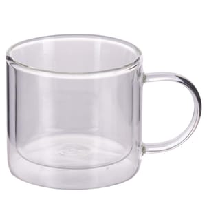 Transparente, doppelwandige Tasse - 280 ml