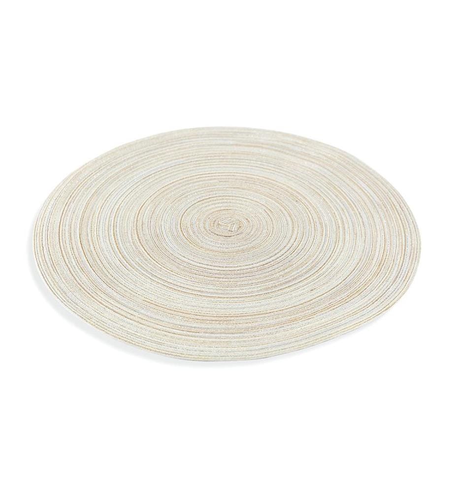 Savage Tischset Rund 38 cm - Weiss, 6er-Set