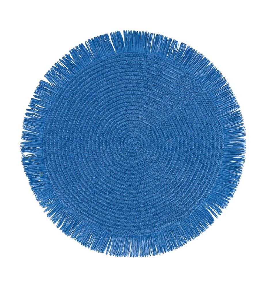 4er-Set Papier-Tischsets mit Fransen - Shades of Ocean / Zufallsfarbe